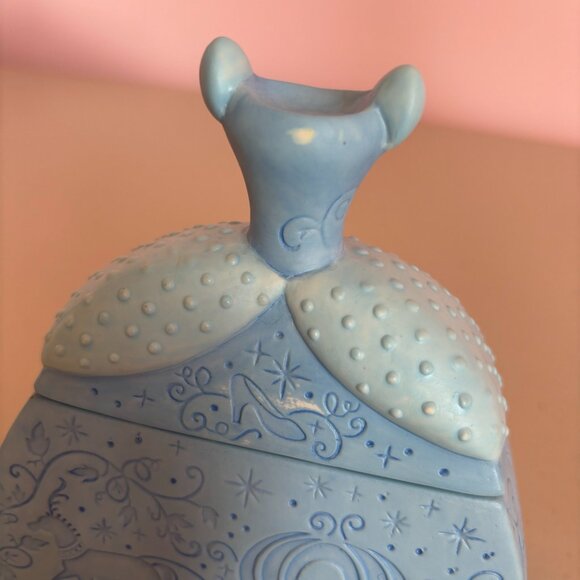 Disney Princess Ceramic Treasure Box Jewelry Box Cinderella Hallmark - Picture 2 of 9